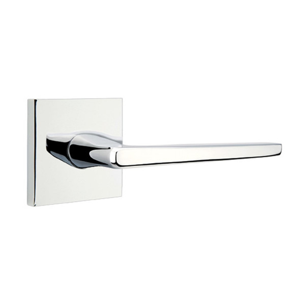 Emtek 5050-HER-US26 Hermes Door Lever Dummy Set With Square Rosette Polished Chrome