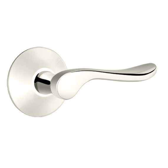 Emtek 5107-LU-US14 Luzern Door Lever Passage Set With Modern Rosette Polished Nickel