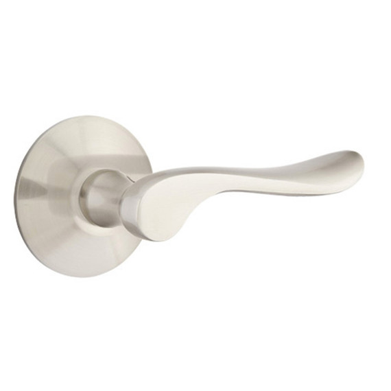 Emtek 5107-LU-US15 Luzern Door Lever Passage Set With Modern Rosette Satin Nickel