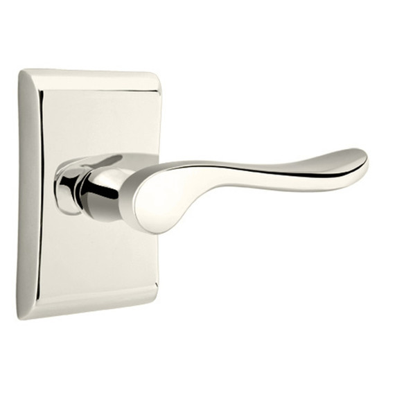 Emtek 5051-LU-US14 Luzern Door Lever Dummy Set With Neos Rosette Polished Nickel