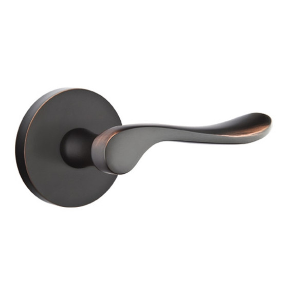 Emtek 5059-LU-US10B Luzern Door Lever Dummy Set With Disk Rosette Oil Rubbed Bronze