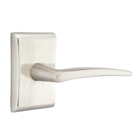 Emtek 5051-POS-US15 Poseidon Door Lever Dummy Set With Neos Rosette Satin Nickel