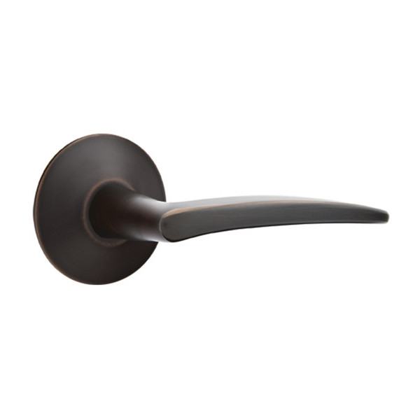 Emtek 5057-POS-US10B Poseidon Door Lever Dummy Set With Modern Rosette Oil Rubbed Bronze