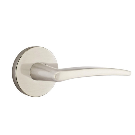 Emtek 5059-POS-US15 Poseidon Door Lever Dummy Set With Disk Rosette Satin Nickel