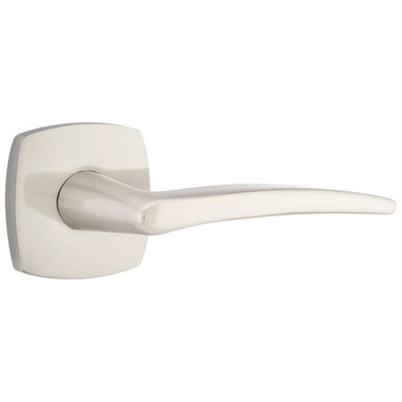 Emtek 5326-POS-US15 Poseidon Door Lever Privacy Set With Urban Modern Rosette Satin Nickel