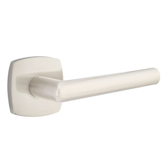 Emtek 5306-STU-US15 Stuttgart Door Lever Dummy Set With Urban Modern Rosette Satin Nickel
