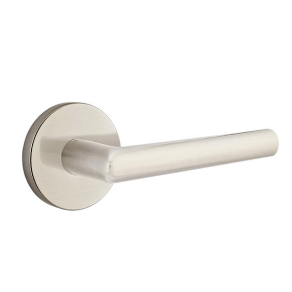 Emtek 5209-STU-US15 Stuttgart Door Lever Privacy Set With Disk Rosette Satin Nickel