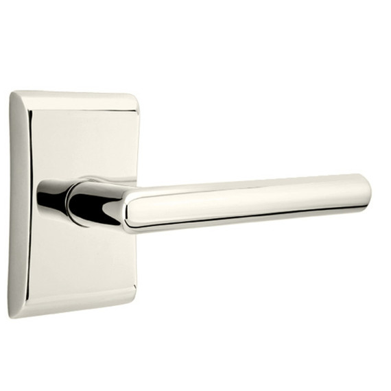 Emtek 5211-STU-US14 Stuttgart Door Lever Privacy Set With Neos Rosette Polished Nickel