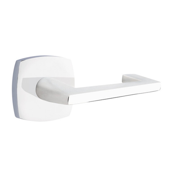 Emtek 5306-AG-US26 Argos Door Lever Dummy Set With Urban Modern Rosette Polished Chrome