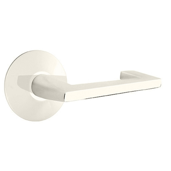 Emtek 5107-AG-US14 Argos Door Lever Passage Set With Modern Rosette Polished Nickel