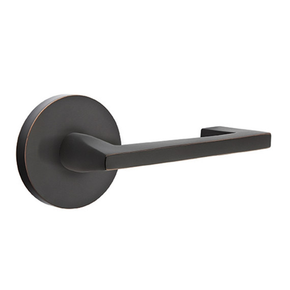 Emtek 5109-AG-US10B Argos Door Lever Passage Set With Disk Rosette Oil Rubbed Bronze