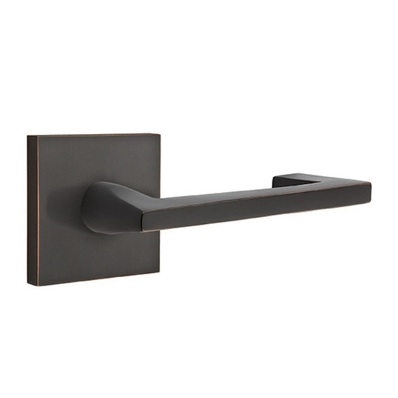 Emtek 5110-AG-US10B Argos Door Lever Passage Set With Square Rosette Oil Rubbed Bronze