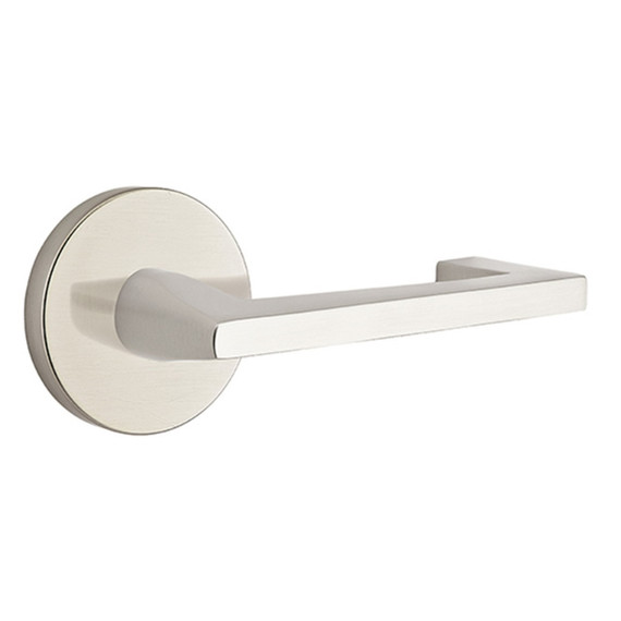 Emtek 5209-AG-US15 Argos Door Lever Privacy Set With Disk Rosette Satin Nickel