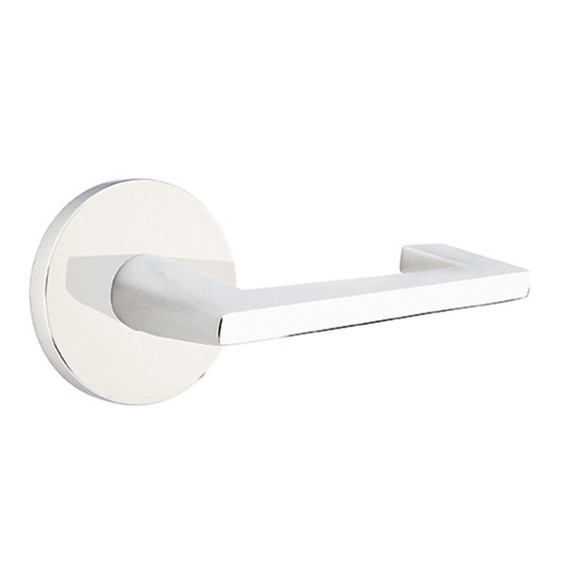 Emtek 5209-AG-US26 Argos Door Lever Privacy Set With Disk Rosette Polished Chrome