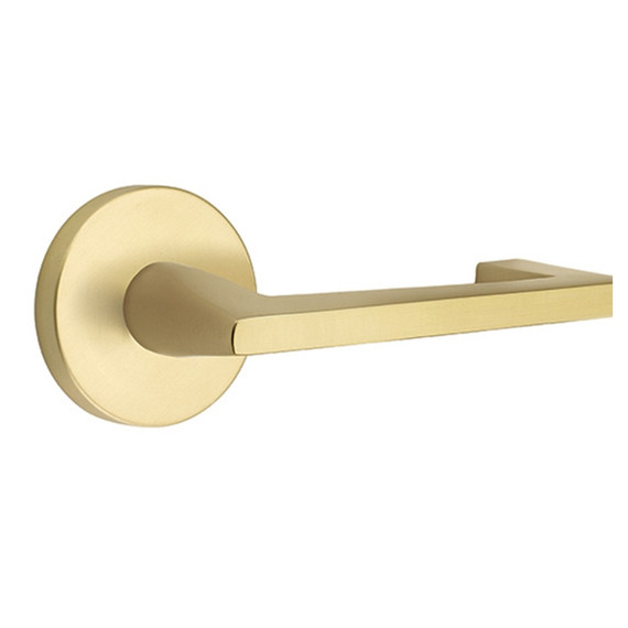 Emtek 5209-AG-US4 Argos Door Lever Privacy Set With Disk Rosette Satin Brass
