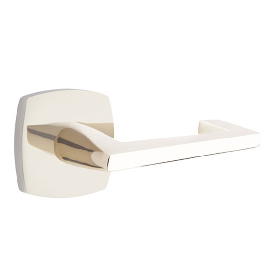Emtek 5326-AG-US14 Argos Door Lever Privacy Set With Urban Modern Rosette Polished Nickel