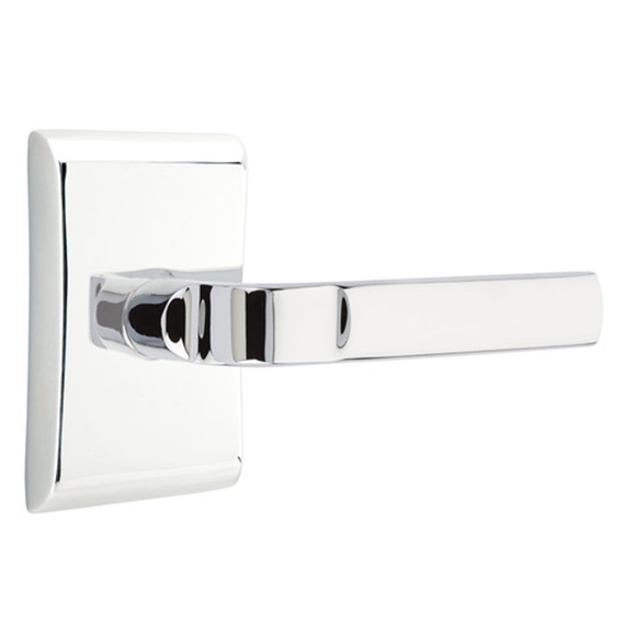 Emtek 5051-AST-US26 Aston Door Lever Dummy Set With Neos Rosette Polished Chrome
