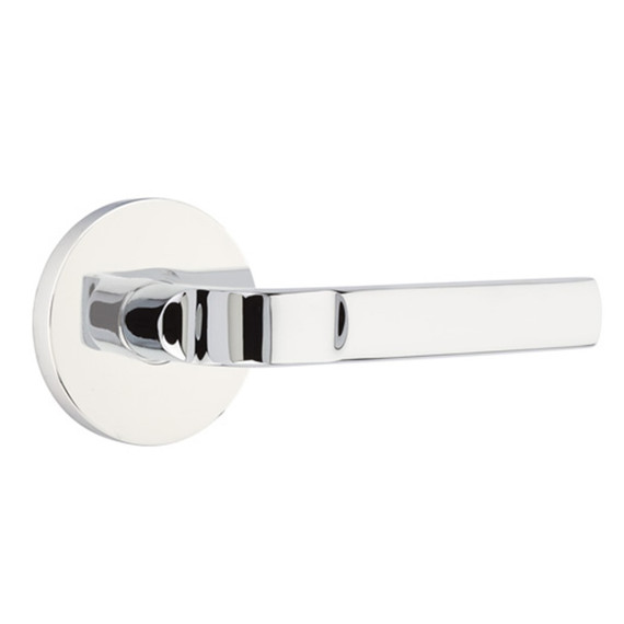 Emtek 5059-AST-US26 Aston Door Lever Dummy Set With Disk Rosette Polished Chrome