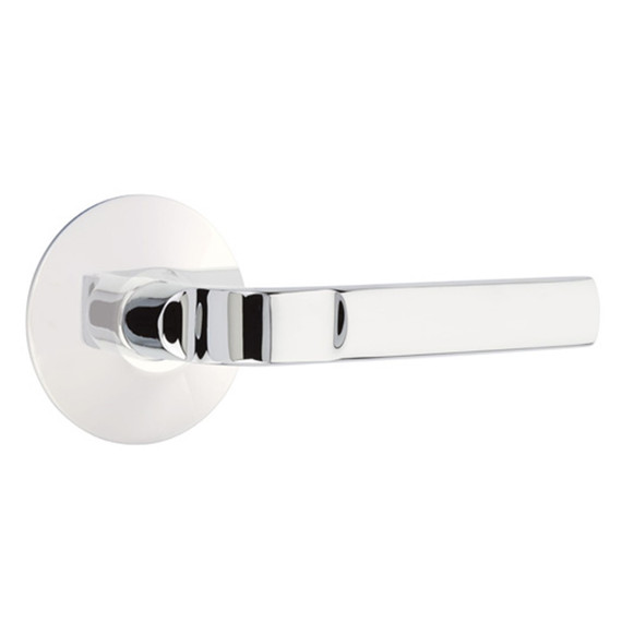 Emtek 5107-AST-US26 Aston Door Lever Passage Set With Modern Rosette Polished Chrome