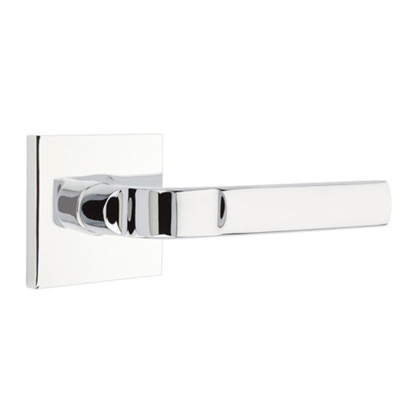 Emtek 5110-AST-US26 Aston Door Lever Passage Set With Square Rosette Polished Chrome