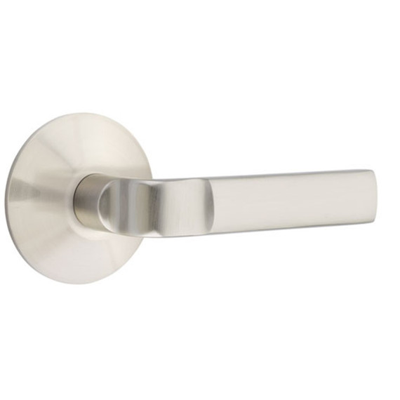 Emtek 5207-AST-US15 Aston Door Lever Privacy Set With Modern Rosette Satin Nickel