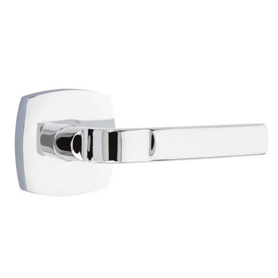 Emtek 5316-AST-US26 Aston Door Lever Passage Set With Urban Modern Rosette Polished Chrome