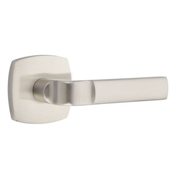 Emtek 5326-AST-US15 Aston Door Lever Privacy Set With Urban Modern Rosette Satin Nickel