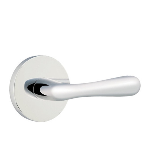 Emtek 5109-BA-US26 Basel Door Lever Passage Set With Disk Rosette Polished Chrome