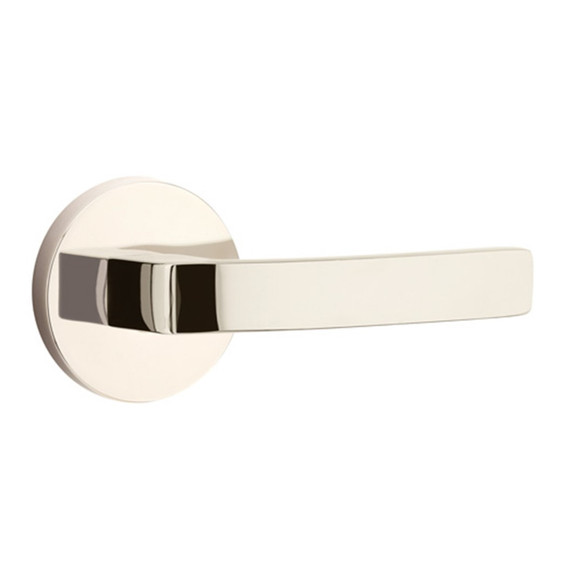 Emtek 5059-BRL-US14 Breslin Door Lever Dummy Set With Disk Rosette Polished Nickel