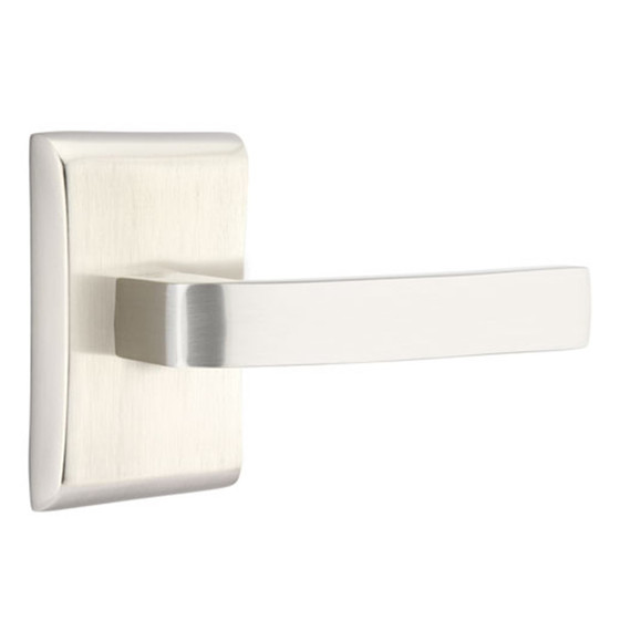 Emtek 5211-BRL-US15 Breslin Door Lever Privacy Set With Neos Rosette Satin Nickel