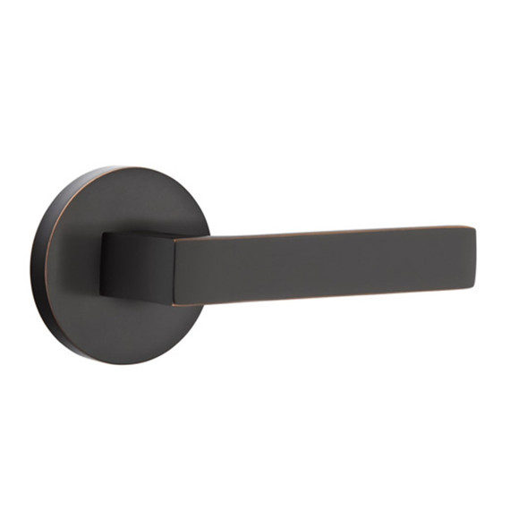 Emtek 5059-DT-US10B Dumont Door Lever Dummy Set With Disk Rosette Oil Rubbed Bronze