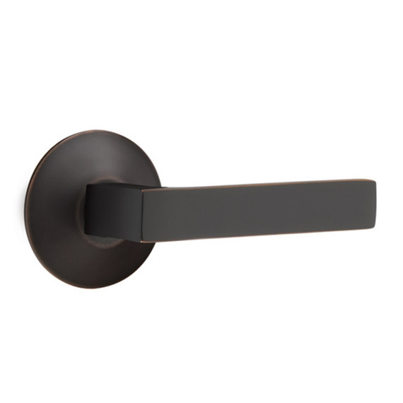Emtek 5107-DT-US10B Dumont Door Lever Passage Set With Modern Rosette Oil Rubbed Bronze