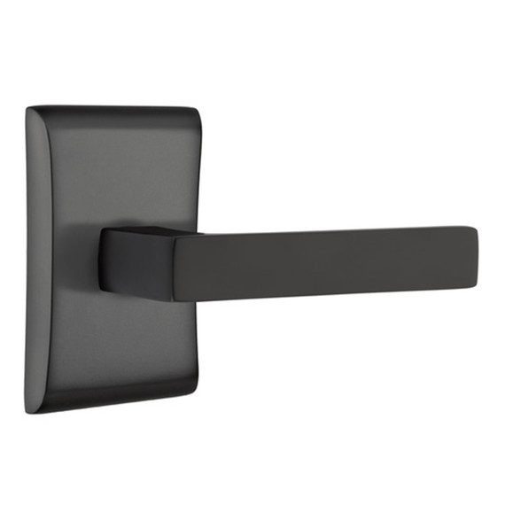 Emtek 5111-DT-US19 Dumont Door Lever Passage Set With Neos Rosette Flat Black