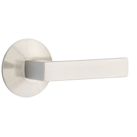 Emtek 5207-DT-US15 Dumont Door Lever Privacy Set With Modern Rosette Satin Nickel