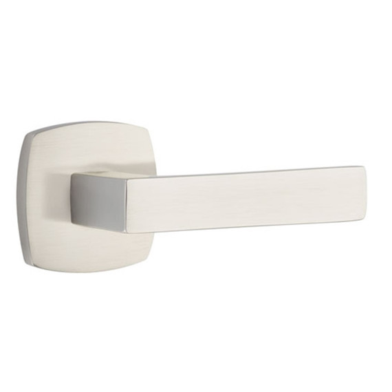 Emtek 5316-DT-US15 Dumont Door Lever Passage Set With Urban Modern Rosette Satin Nickel