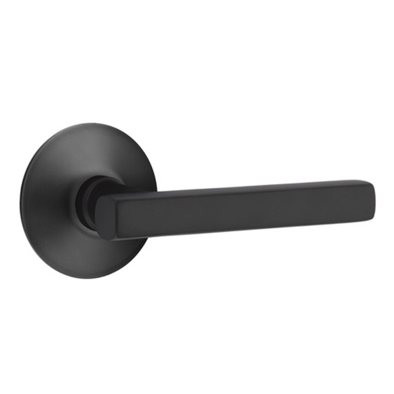 Emtek 5057-FRL-US19 Freestone Door Lever Dummy Set With Modern Rosette Flat Black