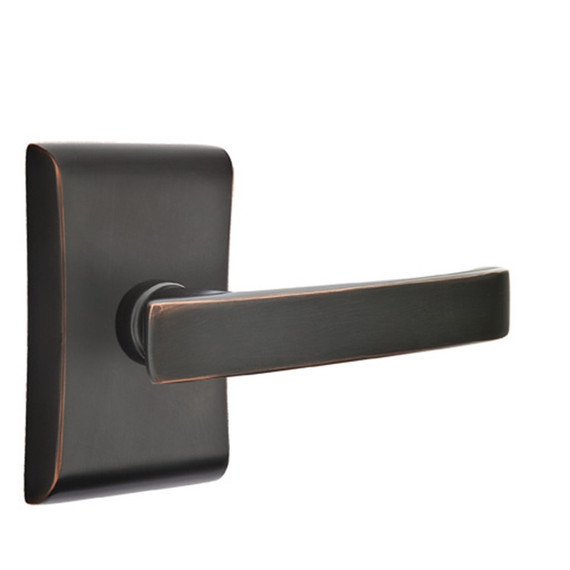 Emtek 5111-GV-US10B Geneva Door Lever Passage Set With Neos Rosette Oil Rubbed Bronze