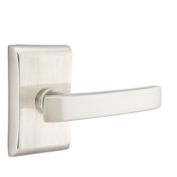 Emtek 5111-GV-US15 Geneva Door Lever Passage Set With Neos Rosette Satin Nickel