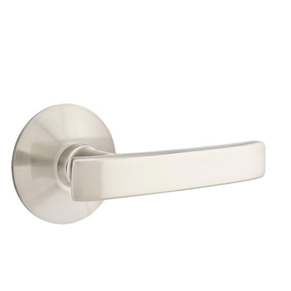 Emtek 5057-GV-US15 Geneva Door Lever Dummy Set With Modern Rosette Satin Nickel