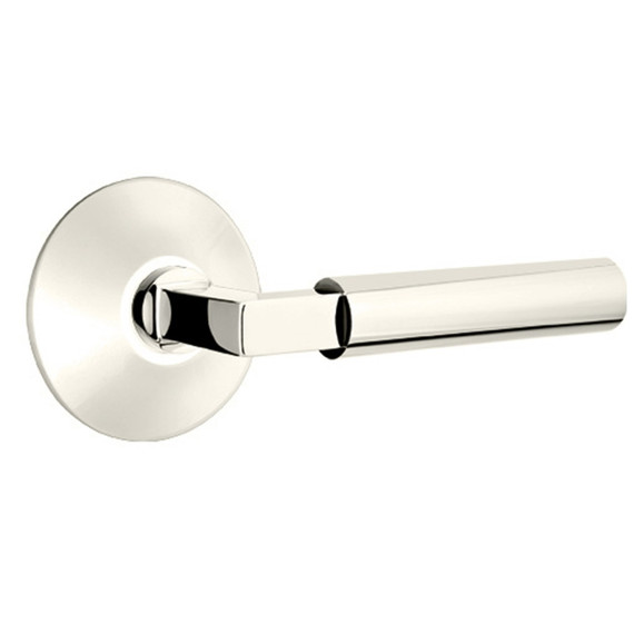 Emtek 5057-HEC-US14 Hercules Door Lever Dummy Set With Modern Rosette Polished Nickel