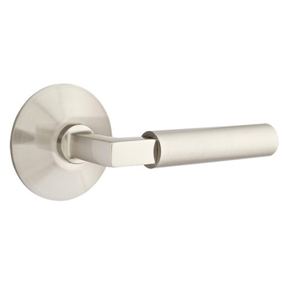 Emtek 5057-HEC-US15 Hercules Door Lever Dummy Set With Modern Rosette Satin Nickel