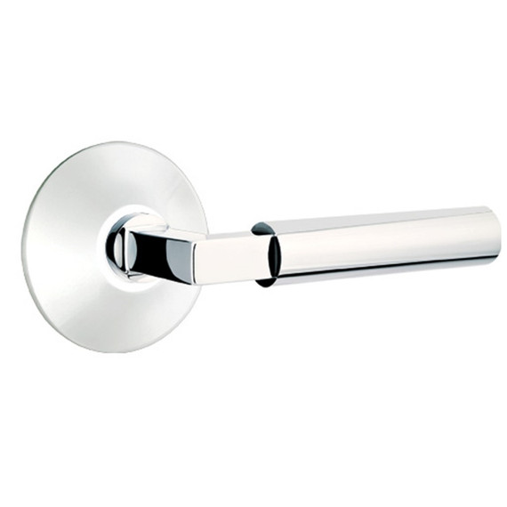 Emtek 5057-HEC-US26 Hercules Door Lever Dummy Set With Modern Rosette Polished Chrome