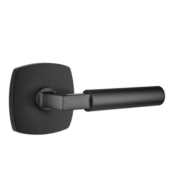 Emtek 5306-HEC-US19 Hercules Door Lever Dummy Set With Urban Modern Rosette Flat Black