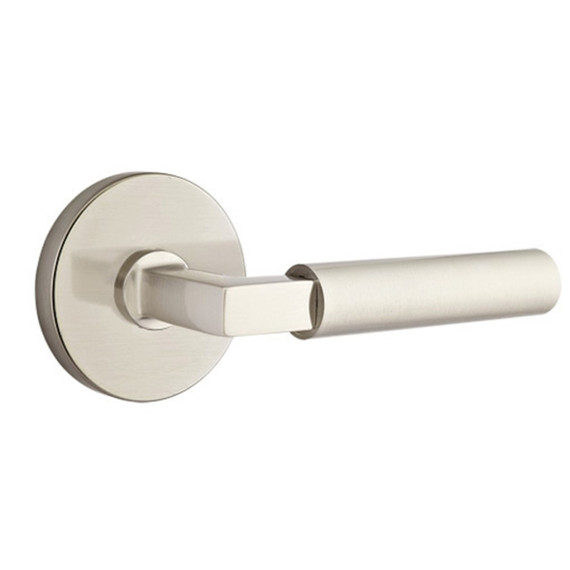 Emtek 5109-HEC-US15 Hercules Door Lever Passage Set With Disk Rosette Satin Nickel