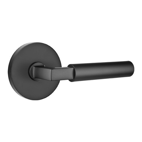 Emtek 5109-HEC-US19 Hercules Door Lever Passage Set With Disk Rosette Flat Black