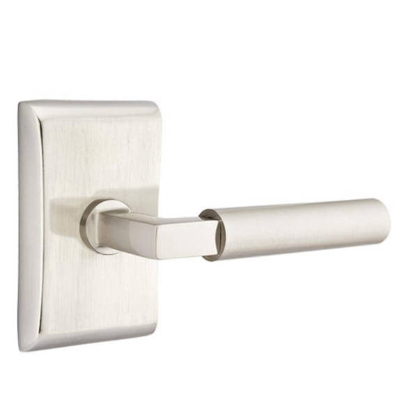 Emtek 5111-HEC-US15 Hercules Door Lever Passage Set With Neos Rosette Satin Nickel