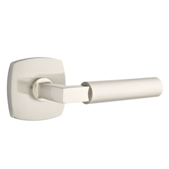 Emtek 5326-HEC-US15 Hercules Door Lever Privacy Set With Urban Modern Rosette Satin Nickel