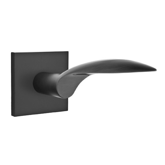 Emtek 5050-MC-US19 Mercury Door Lever Dummy Set With Square Rosette Flat Black