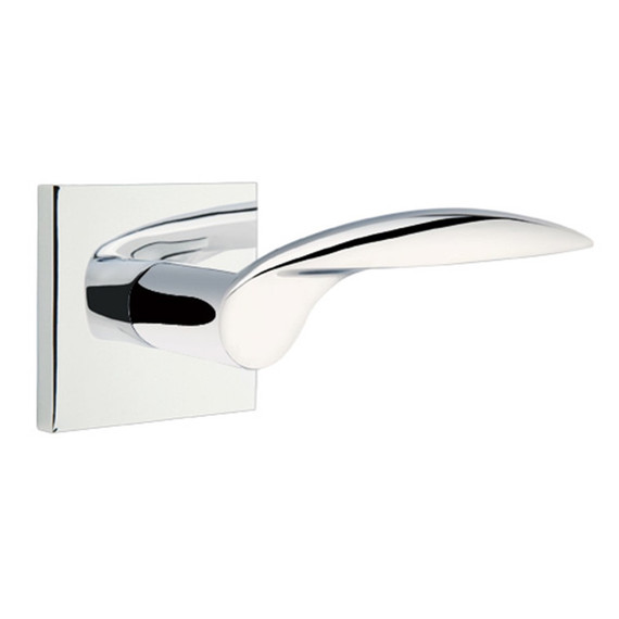 Emtek 5050-MC-US26 Mercury Door Lever Dummy Set With Square Rosette Polished Chrome