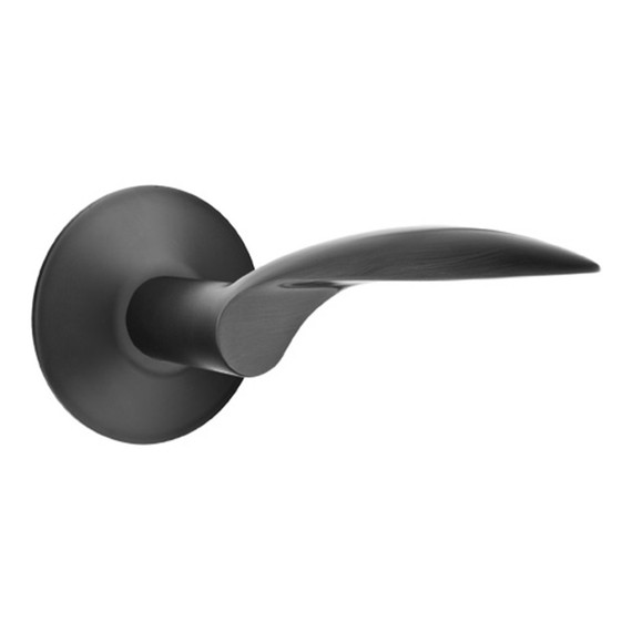 Emtek 5057-MC-US19 Mercury Door Lever Dummy Set With Modern Rosette Flat Black